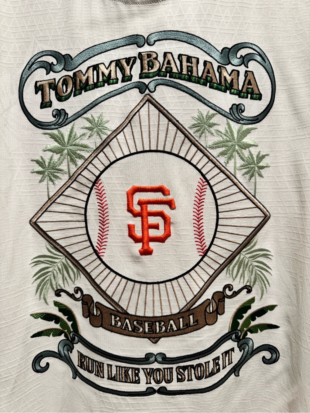 Tommy Bahama Camp Shirt-Baseball Embroidered XL NWT